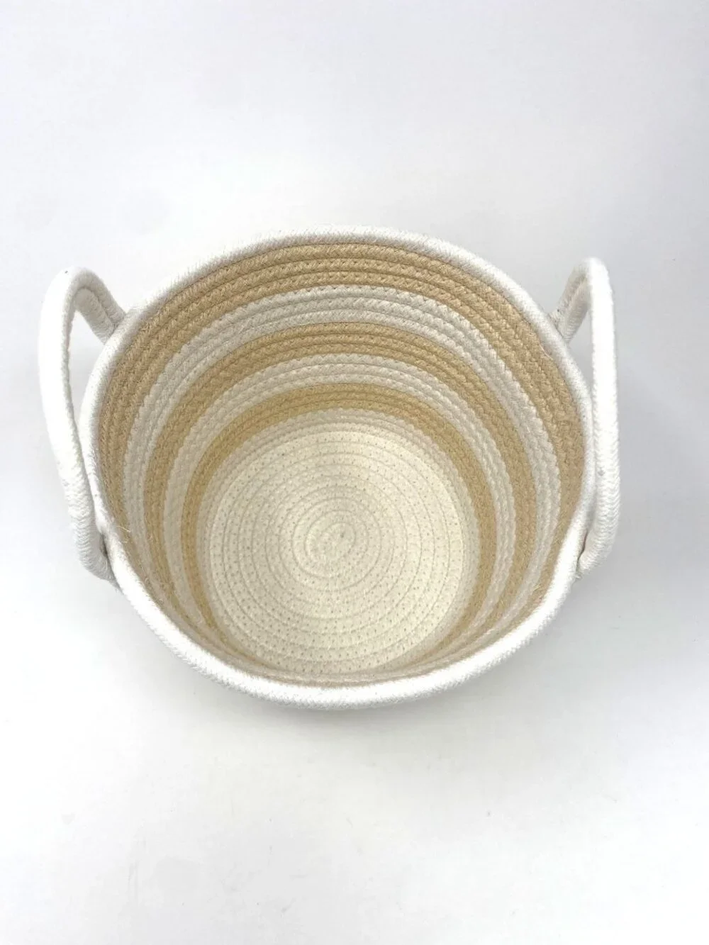 Target Woven Rope Basket Tan Cream 2 Handles Storage Home Decor Kids Nursery